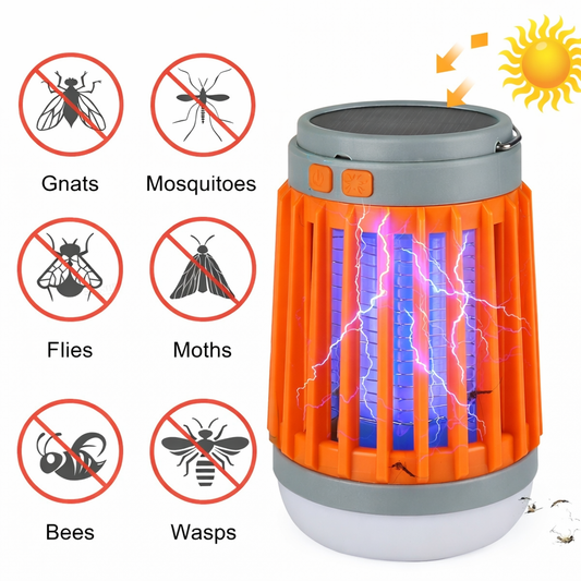 Solar USB Mosquito Killer Light Electronic Fly Bug Insect Zapper Trap Pest Lamp
