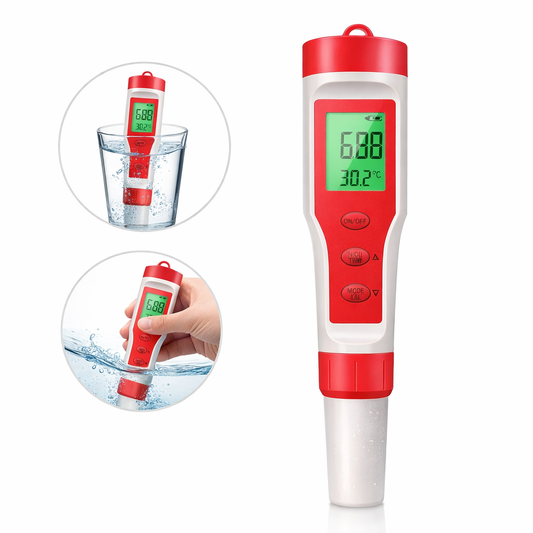 4 in 1 Digital PH EC Meter LCD Tester Pocket Hydroponics Aquarium Water Test Pen