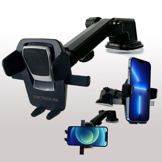 Car Phone Mount Holder One Touch Adjustable Long Neck for Windshield Dashboard Desk