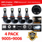 9005 9006 LED Headlights Kit Combo Bulbs 8000K High Low Beam Super White Bright