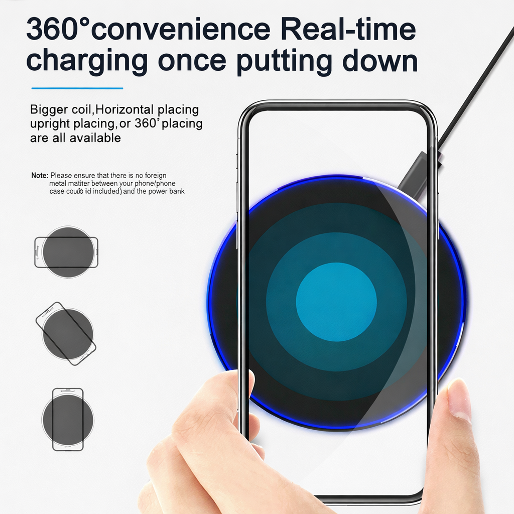 20W Wireless Charger Fast Charge Pad For Samsung iPhone XS Max X XR 12 13 Pro