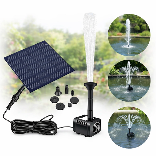 Solar Power Fountain Pump Bird Bath Water Pond Garden Submersible Floating Pool
