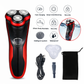 Mens Waterproof Electric Razor Rotary Shaver Pop‑Up Trimmer Cordless Beard Groomer USB