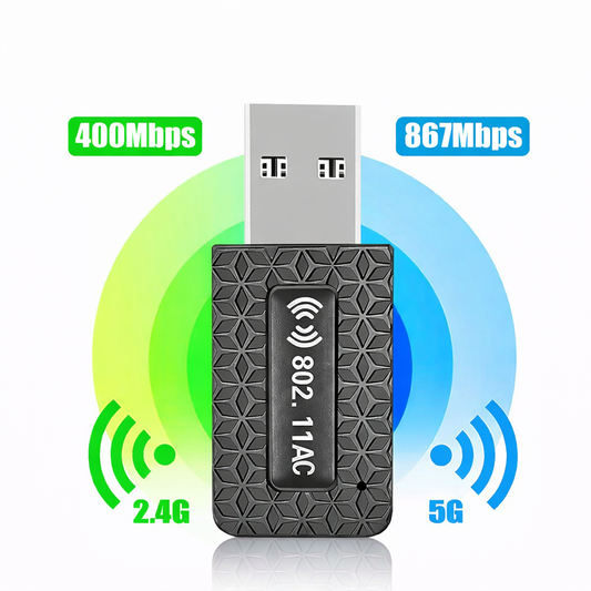 1300Mbps USB3.0 Wireless WiFi Adapter Dongle Dual Band 5G/2.4G Desktop Laptop PC