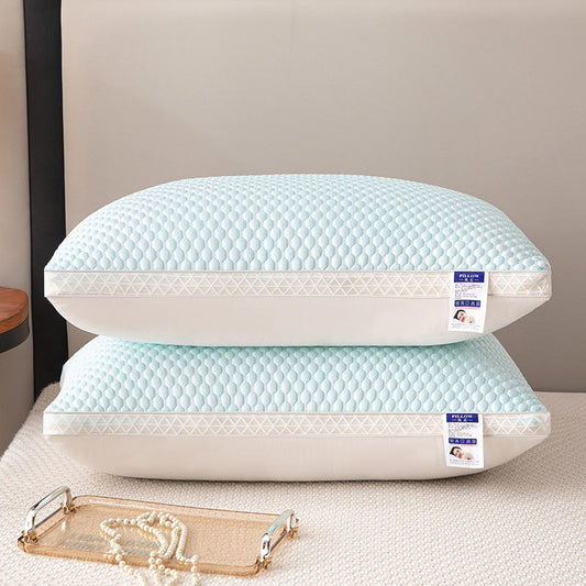 Cooling Ice Silk Pillow Breathable 3D Support Summer Sleep Sweat Resistant Bed Pillow