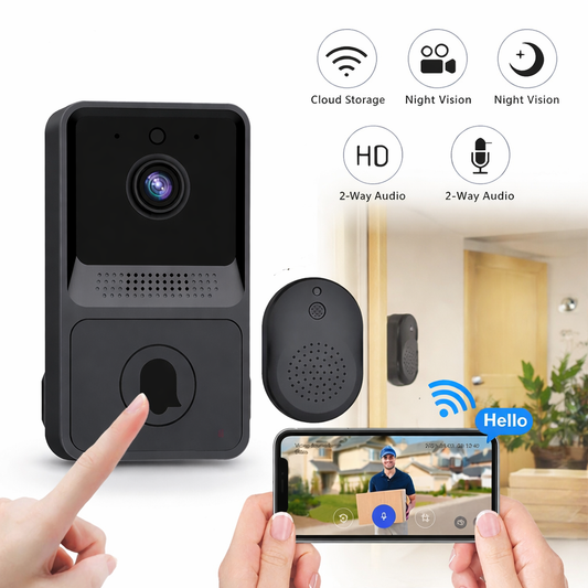 Smart Wireless WiFi Doorbell Intercom Video Camera Door Ring Bell Chime Security (Copy)