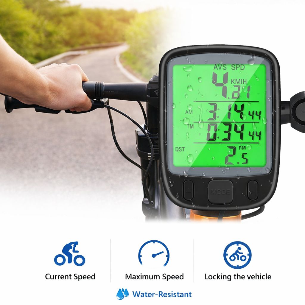 Bike Bicycle Speedometer Cycle Digital Odometer Computer Waterproof LCD Wireless