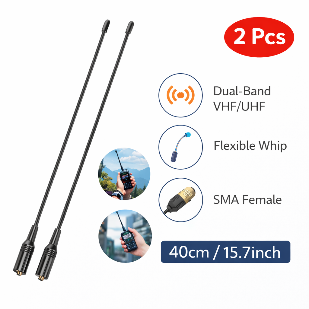 2-Pack For Baofeng UV5R UV-82 144/430MHz Dual Band Antenna NA771 SMA Female 10W