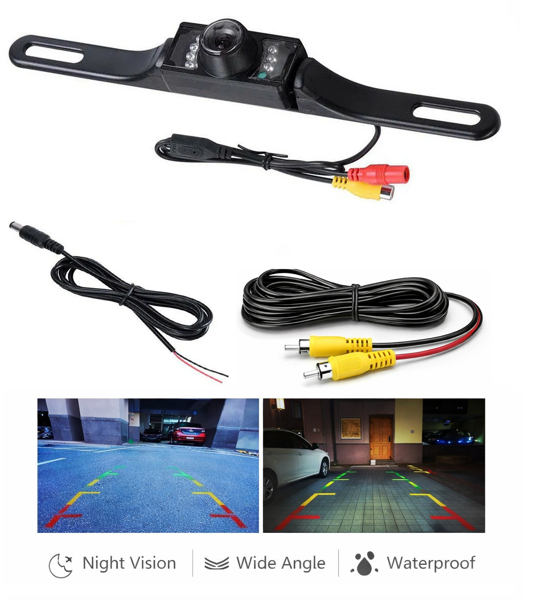 Wide 170° Night Vision Car Rear View Reverse Backup Parking Camera Waterproof
