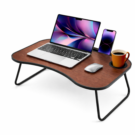 Laptop Lap Desk Stand Foldable Bed Table Notebook Tray Cup Slot Sofa Adjustable