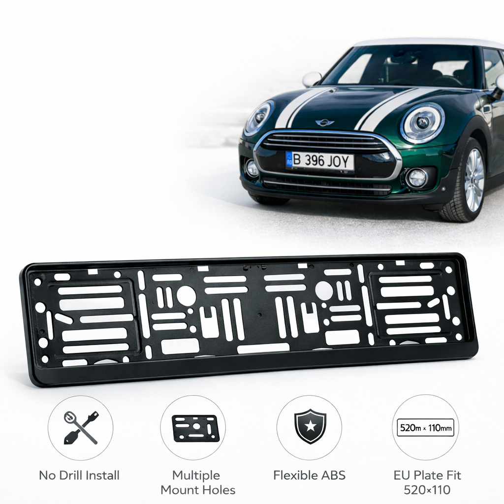 EU Universal Car License Plate Holder Frame European German Russian UK GE Plates