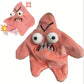 Grumpy Starfish Pink Kicking Plush Backpack Keychain Cute Funny Gift Pendant