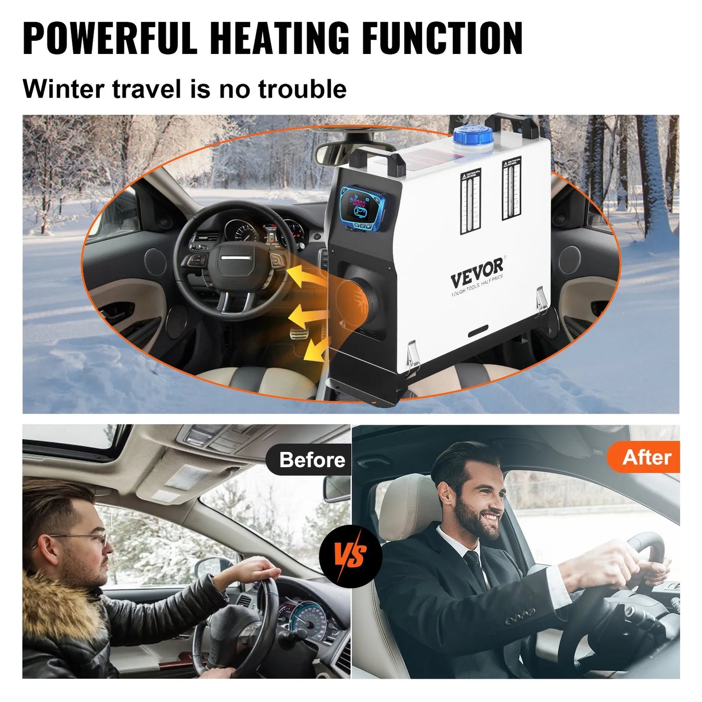 All-in-One Heater Diesel 8KW Parking Air One All Portable 12V Car LCD