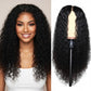 Brazilian 25” Lace Front Human Hair Wig Long Curly Wavy Black Women Natural