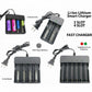 Smart Li‑ion Lithium Battery Charger 3.7V 2/4/6 Slot Universal For 16340 14500 26650 RCR123