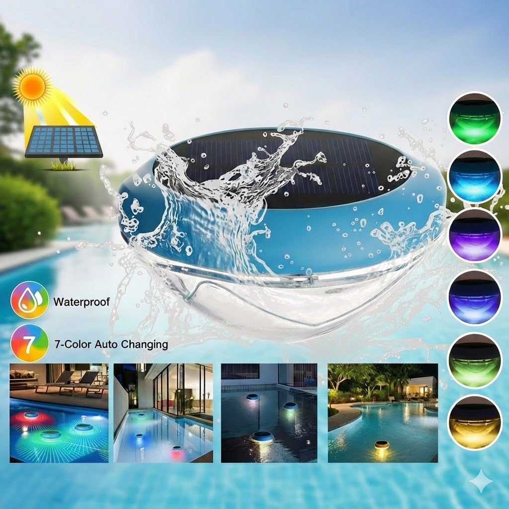 Solar Floating Light Garden RGB Color Change Outdoor LED Pond Swimming Pool Lamp